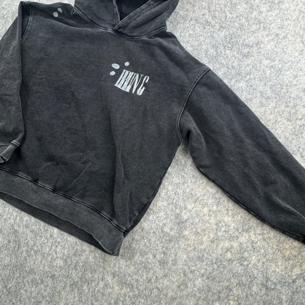 Anine Bing Hoodie Sz L Charcoal Gray Pullover - Picture 4 of 10